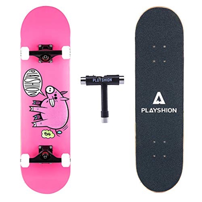 Playshion Skateboard 31 Pulgadas Monopatín con T-Tool para Adolescentes Adultos Principiantes