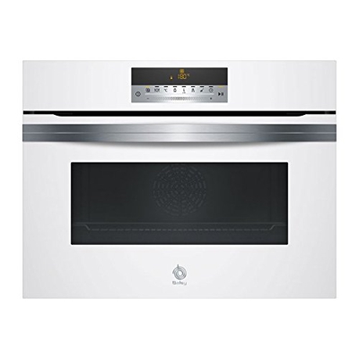 Horno compacto Balay 3CB5878B0 45 cm cristal blanco pirolítico