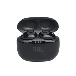 JBL Tune 120 - Auriculares inalámbricos con Bluetooth y JBL Pure Bass Sound, 16 h de música continua y estuche de carga inteligente, negro en oferta