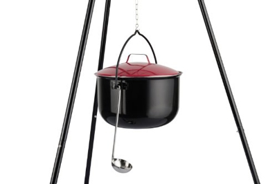 ACTIVA CTIVA 10 bis 20 Liter Gulaschtopf Topf Schwenkgrill Kessel für Feu Caldero 20 litros gulasch, Olla de 14 litros con Tapa, 14 Liter Gulaschkesse