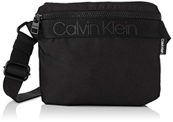 Calvin Klein NASTRO Logo Mini Reporter, Hombre, Negro, OS en oferta