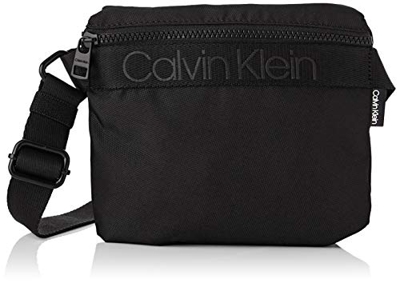 Calvin Klein NASTRO Logo Mini Reporter, Hombre, Negro, OS