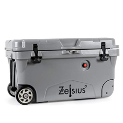 Zelsius Nevera Portátil Con Ruedas I Isotérmica I 50 litros I Termobox I Color Gris I Rígida I Calor y Frio I Coche I Camping I Vacaciones I Pesca I P precio