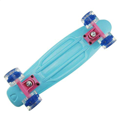 Welltobuy Monopatín De 22 Pulgadas Completo Mini Cruiser Retro Skateboard Penny Board con Ruedas De Luz LED para Principiantes Niños Adolescentes Adul precio