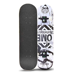 hdfj12142 31"x 8" 7 Capas de Arce Canadiense Doble Cubierta cóncava Cruiser Trick Skateboard para Adolescentes, Principiantes, niñas, niños, Adultos-G características