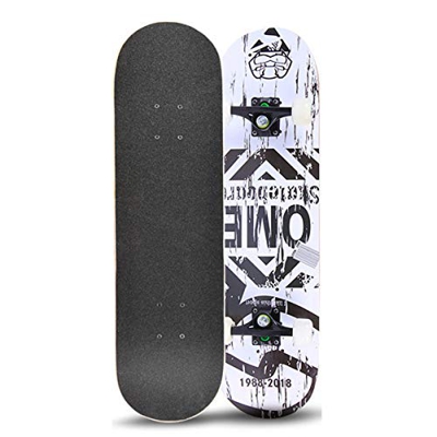 hdfj12142 31"x 8" 7 Capas de Arce Canadiense Doble Cubierta cóncava Cruiser Trick Skateboard para Adolescentes, Principiantes, niñas, niños, Adultos-G