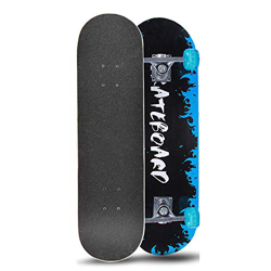 hdfj12142 31"x 8" 7 Capas de Arce Canadiense Doble Cubierta cóncava Cruiser Trick Skateboard para Adolescentes, Principiantes, niñas, niños, Adultos-r en oferta