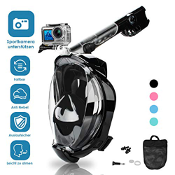 wolketon Máscara de Snorkel, Plegable Mascara Buceo para Adultos y Niños, Anti-Niebla y Anti-Fugas, 180° Panorámica, Apoyo Camara Deportiva precio