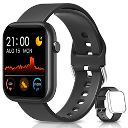 BANLVS Smartwatch, Reloj Inteligente Mujer Hombre con Correa Repuesta, Smartwatch Impermeable IP67 con Monitor de Sueño Contador de Caloría Pulsómetro en oferta