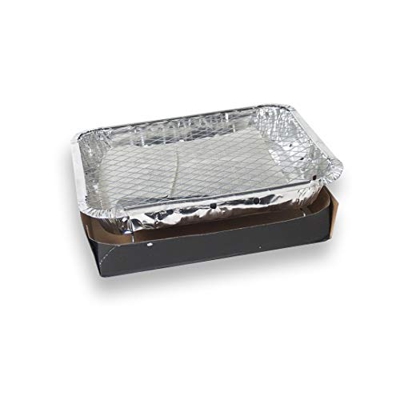 EUROXANTY® Barbacoa Mono Uso | Barbacoa portátil | Barbacoa para acampadas | con carbón Incluido | Barbacoa desechable | Barbacoa de Aluminio | 32 x 2