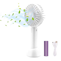 Mini Ventilador de Mano USB, Ventilador USB Portátil con Batería Recargable 2600 mAh Mini Hand Fan Personal con 3 Velocidades Ajustable y Base Escrito precio