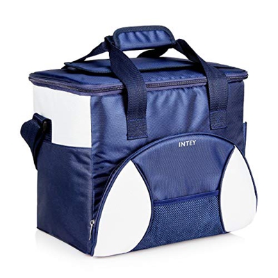 INTEY - Nevera portátil de 20 L, para camping, aislante, color azul y verde, azul