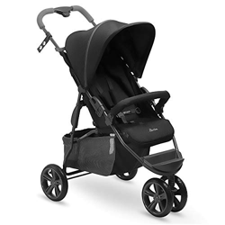 Circle Buggy Treviso 3 - Silla de Paseo de bebé con 3 ruedas, respaldo reclinable y plegado compacto - A partir de 6 meses hasta 15 kg - Tejido Negro características