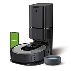 iRobot Roomba i7+ (i7556) - Robot Aspirador con Vaciado automático, aspiración de Alta Potencia y 2 cepillos + Echo Dot (3.ª generación) - Altavoz Int características