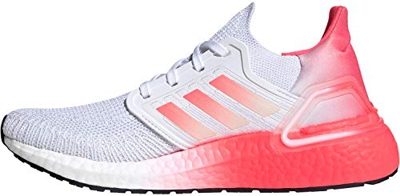 ADIDAS Ultraboost 20 Zapatilla para Correr en Carretera o Camino de Tierra Ligero con Soporte Neutral para Mujer Blanco Rosa 39 1/3 EU