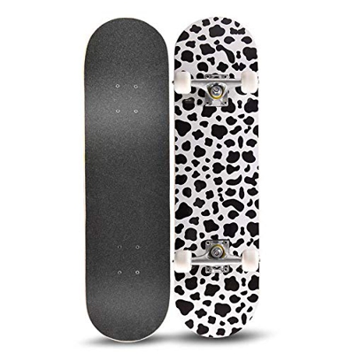 hdfj12142 31"x 8" 7 Capas de Arce Canadiense Doble Cubierta cóncava Cruiser Trick Skateboard para Adolescentes, Principiantes, niñas, niños, Adultos-m