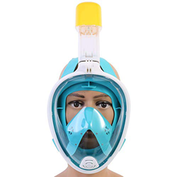 Máscara de snorkel, máscara facial completa Vista de 180 ° Anti-fugas Anti-niebla Máscara de buceo de respiración de seguridad para niños con tapones  precio