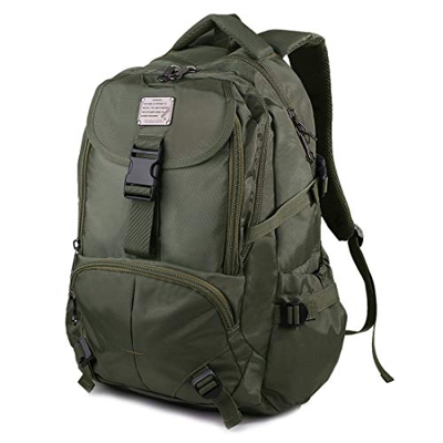 Mooedcoe 50L Mochila Hombre Viaje Casual Mochila Portatil Deporte Escolar Trabajo Negocio Grande (Verde)