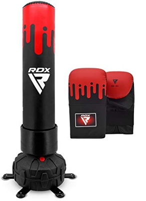 RDX Saco de Boxeo de Pie con Puñetazos Guantes para Artes Marciales Mixtas,Equipo de Entrenamiento Gimnasio Casa, 6ft Pesado Peber Adultos Independien