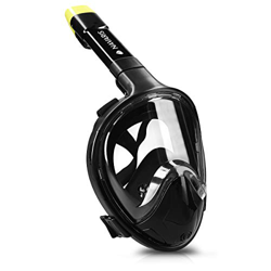 Navaris Máscara de Buceo Plegable - Máscara de Snorkel Anti vaho con Soporte para cámara Deportiva - Máscara Completa Talla L-XL en Negro precio