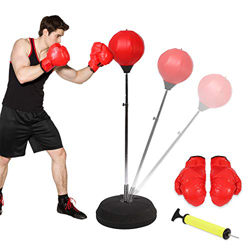 Ejoyous Punchingball Adultos Boxtraining Set Punching Punchingball Boxeo Set Altura Ajustable de pie Boxeo Punchingtasche con Boxhandschuhen y Soporte precio