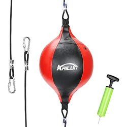 Aceshop Bola de Velocidad de Boxeo Pera Boxeo de CueroBola Doble End Saco de Boxeo Colgante con Inflador Conjunto de Entrenamiento para Entrenamiento  en oferta