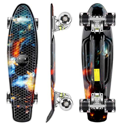 WeSkate 22 Zoll/55 cm Mini-Skateboard Cruiser con rodillos luminosos LED para adultos, niños, niños y niñas en oferta