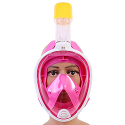 Máscara de snorkel, máscara facial completa Vista de 180 ° Anti-fugas Anti-niebla Máscara de buceo de respiración de seguridad para niños con tapones  en oferta