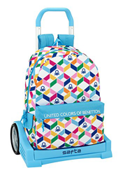 Safta Mochila Espalda Ergonómica Benetton "Geometric" Con Carro Safta Evolution en oferta