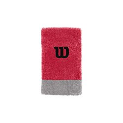 Wilson Muñequera de tenis, Ancha, Felpa francesa, Magenta/gris/negro, WRA733520 en oferta