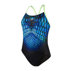 Speedo Echomirror Placement Digital Rippleback Traje de Baño, Adult Female, Negra/Azul, 28 (ES 34) precio