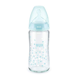 Biberón First Choice+ de Cristal 240ml 0-6meses (Azul) en oferta