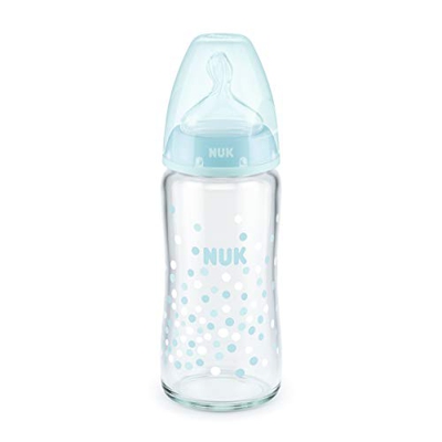 Biberón First Choice+ de Cristal 240ml 0-6meses (Azul)