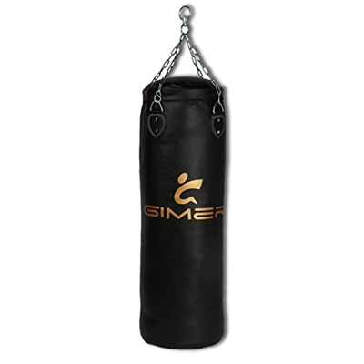 GIMER - Saco de Boxeo para Adultos, Unisex, Unisex Adulto, Arti Marziali, Negro