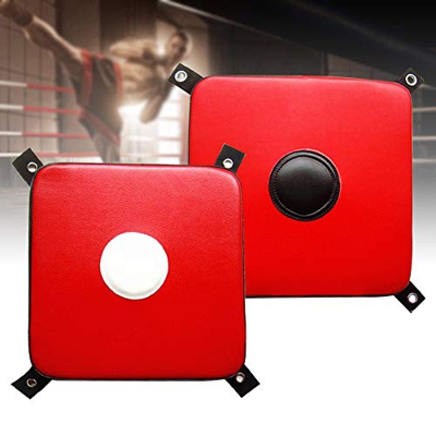 LNIM - Almohadilla de boxeo portátil para pared (espuma de espuma), diseño de saco de arena para artes marciales, karate, No nulo, Rojo y negro.