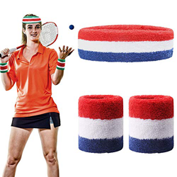 Chingde Banda de Sudor a Rayas, 3 Piezas Diadema Deportiva y Conjunto de muñequeras Bandas de Sudor de Colores Bandas de Sudor absorbentes de Sudor pa en oferta