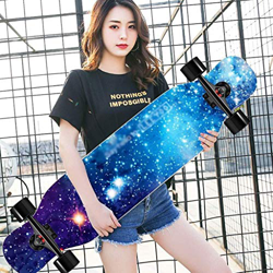 ZXCMNB Scooter Maple Longboard Boy Girl Brush Street Dance Board Principiante Adulto Adolescente Monopatín De Cuatro Ruedas Patinetas (Color : C) en oferta