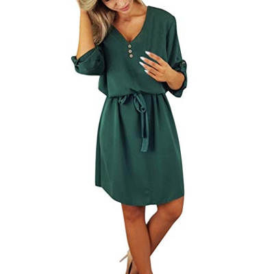 Vectry Vestido Camisero Negro Vestidos Escote Espalda Mini Vestido Verano Vestidos Mujer Verano 2019 Vestidos para Niña Vestidos para Boda De Día Vest