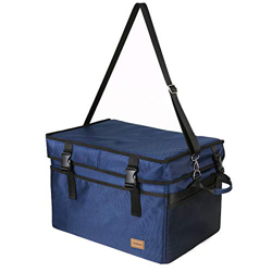 TOMSHOO Bolsa Térmica Plegable de Gran Capacidad Caja de Comida Portátil Impermeable,Diseño Único de Hebilla, para Picnic, Camping, Viaje en Coche 70L precio