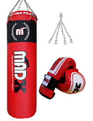 MADX - Set de boxeo, piezas, saco de 1,52 m con relleno, guantes, cadena, soporte precio