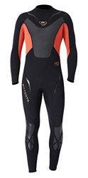 Insun Hombre Traje de Buceo Monopieza sin Capucha Traje de Baño en Neopreno 3mm Elástico Una Pieza Negro Naranja Hombre XXL precio