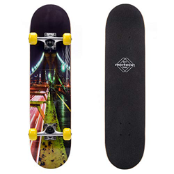 Monopatín patineta Retro Madera Skateboard Completo niños jóvenes Adultos Mejor Calidad Robusto Ligero Ruedas un Skateboard Madera (Bridge) en oferta