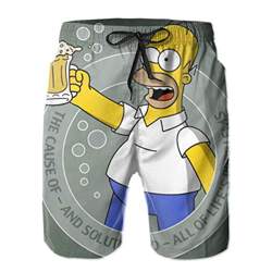 JJKKFG-H Simpson Homer - Pantalones cortos de natación para hombre Blanco blanco XL características