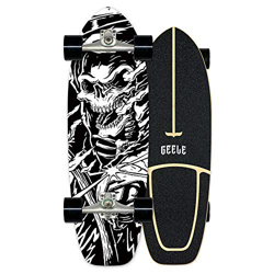 WRISCG Carver Skateboard Arce Tabla Completa 78×24cm Cruiser Boards, Rodamientos de Bolas ABEC Alta velicidad, Tablero de Arce de 7 Capas, para Adoles precio