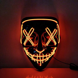 USCVIS Halloween LED Máscaras, Adultos LED Mask Craneo Esqueleto Mascaras para la Fiesta de Disfraces, la Navidad, Cosplay Grimace Festival Party Show características