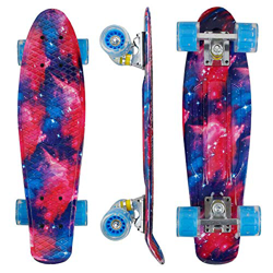 Eseewigs 22"x6 Monopatín Mini Cruiser Completo para Principiantes Jóvenes Adolescentes Niñas Niños con Ruedas LED características