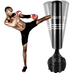 UKing 170cm Saco de Boxeo Suelo,Saco de Boxeo de Pie con Base y Columna de Rebote de 360 ​​°,para Kick Boxing, Artes Marciales Mixtas, Karate precio