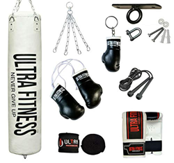 ULTRA FITNESS - Juego de saco de boxeo (1,2 m, 1,5 m), color blanco precio