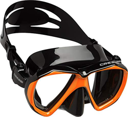 Cressi Ranger Mask Máscara de Buceo, Unisex Adulto, Negro/Naranja, Talla única características