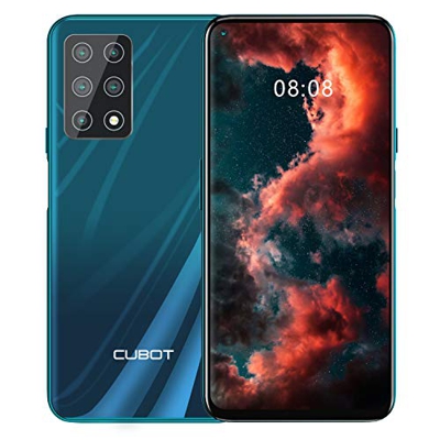 CUBOT X30 Smartphone, 4G Teléfono Móvil, Pantalla FHD + de 6,4 Pulgadas, 6 GB RAM + 128 GB ROM, Cinco Cámaras, Dual SIM, 4200 mAh, Android 10.0, NFC, 